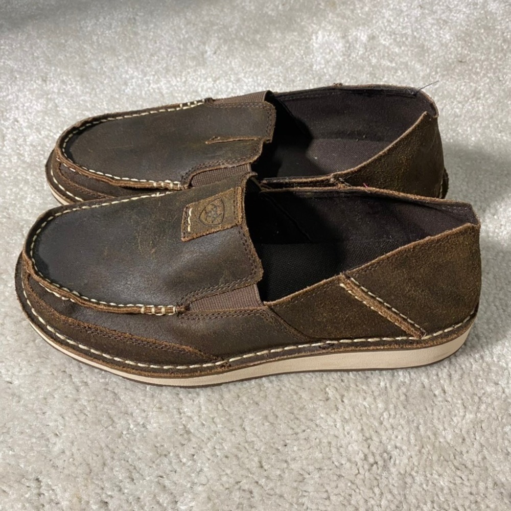 Ariat Cruiser Shoes Mens 8D Brown Leather Suede Slip On Moc Toe 10019871